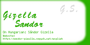 gizella sandor business card