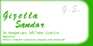 gizella sandor business card